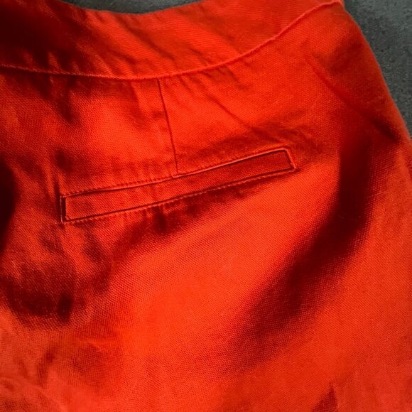 Ann Taylor Factory Womens 10 Orange Wide Leg Crop Casual Dress Pants Flat Front - Picture 11 of 11